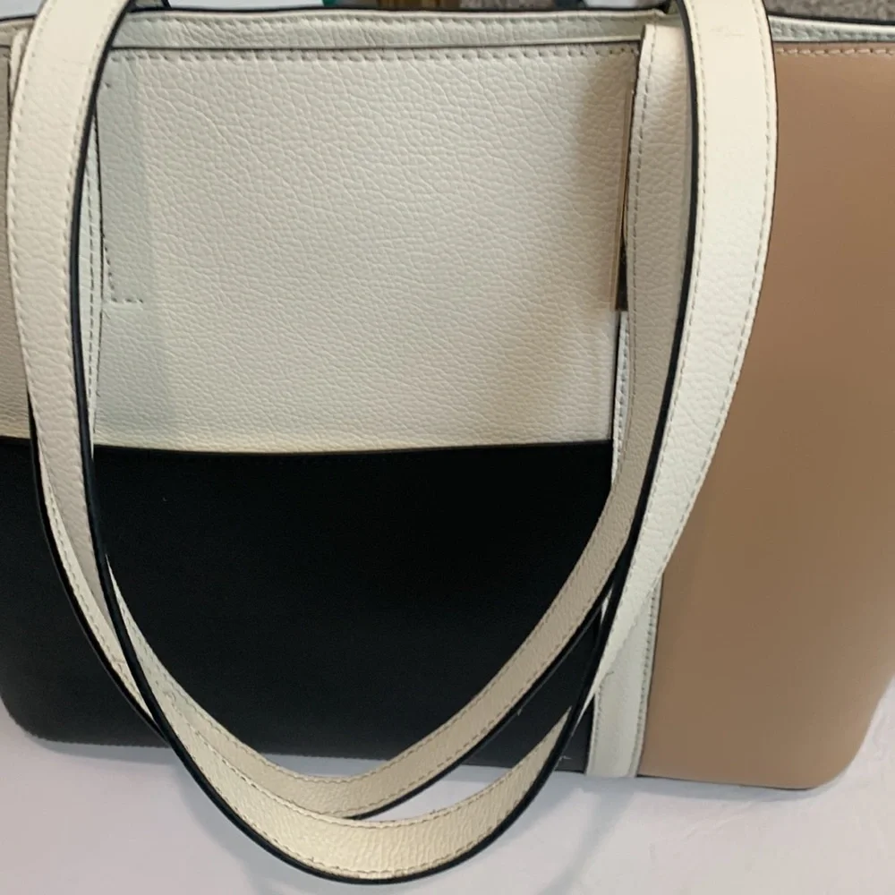 DkNy tote color block bag leather